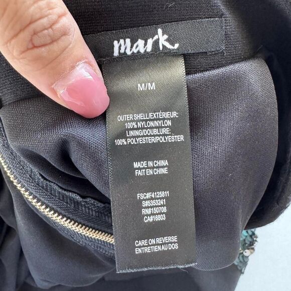 Marc Women's Sequin Mini Skirt Size Medium Gold and Green Glam Club Night Out - Picture 3 of 5